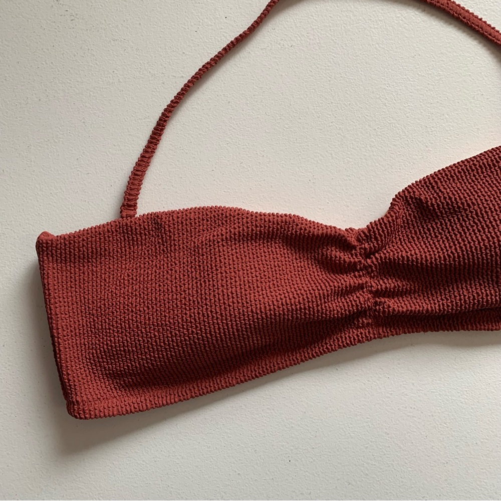 J Crew Size 2X Textured Convertible Scrunchie Sweetheart Bikini Top NWT - Picture 4 of 17